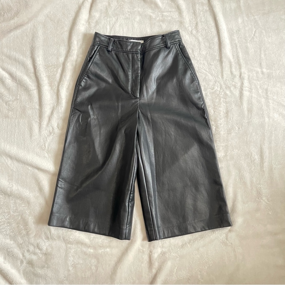 Babaton Leather Wide-Leg Short 0